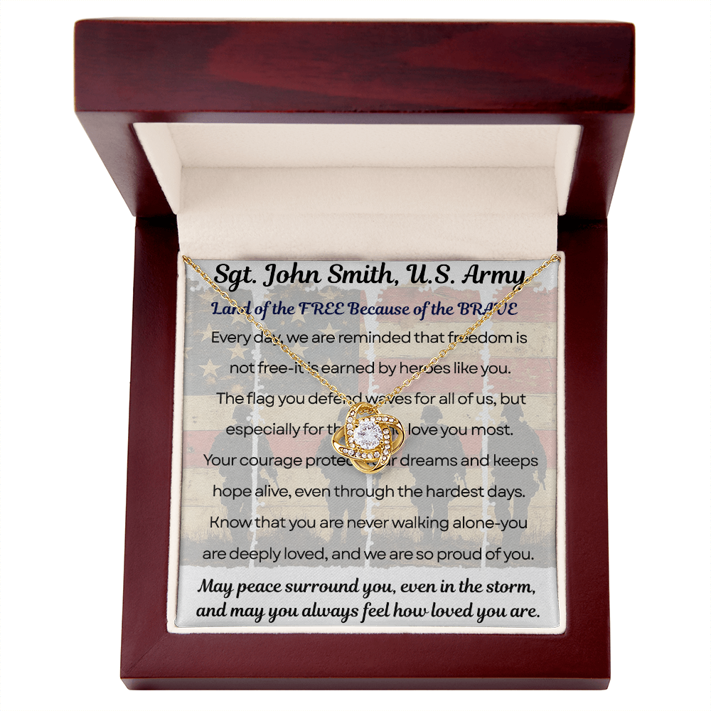 Military Love Knot Necklace