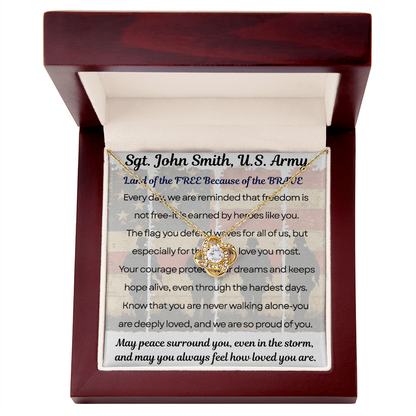 Military Love Knot Necklace