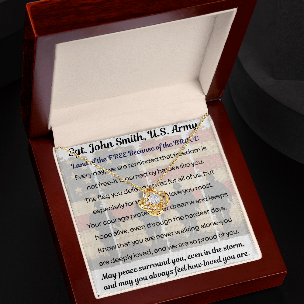 Military Love Knot Necklace