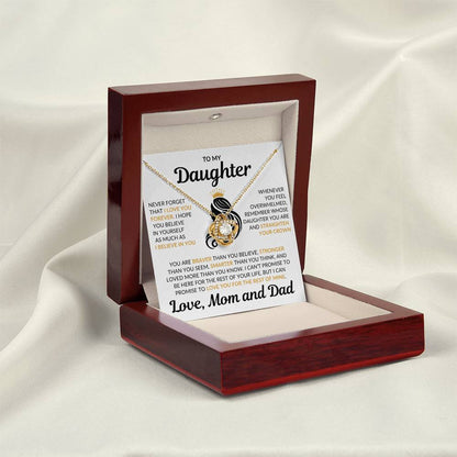 Beautiful Daughter Gift "I Love You Forever" Love Knot Necklace