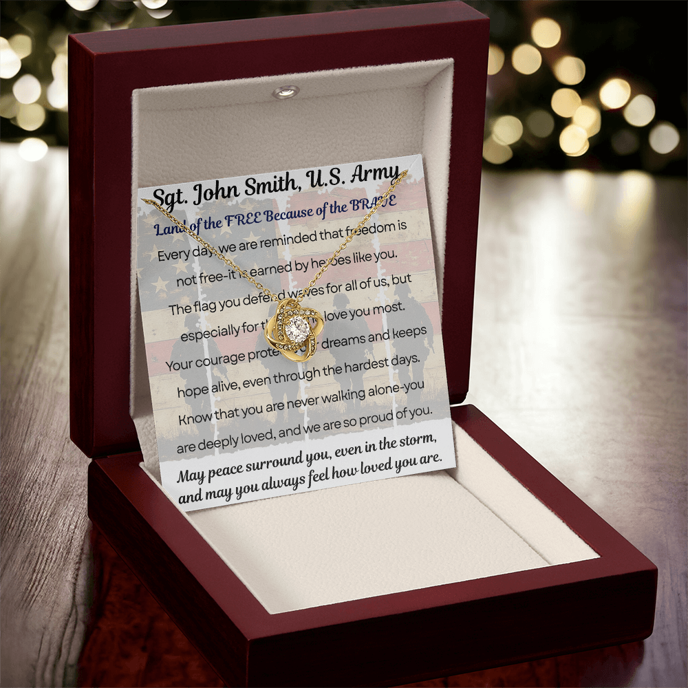 Military Love Knot Necklace