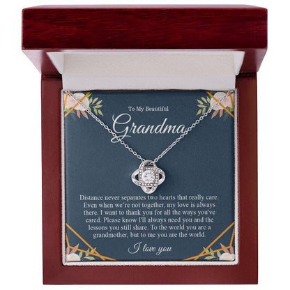 To My Beautiful Grandma | Love Knot Necklace