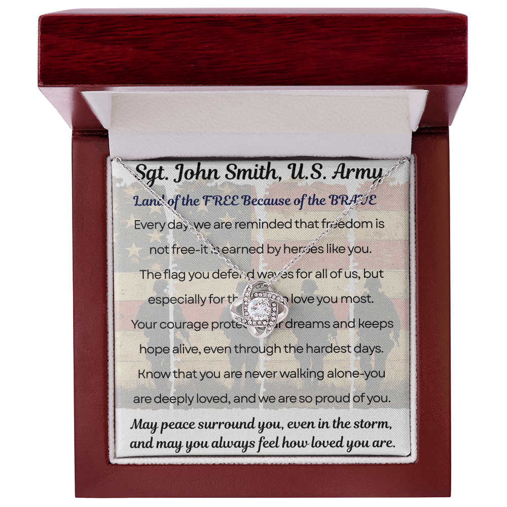 Military Love Knot Necklace