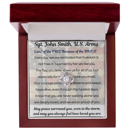 Military Love Knot Necklace