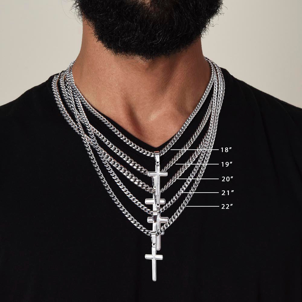 To My Son "I Will Love You Forever" Cross Necklace