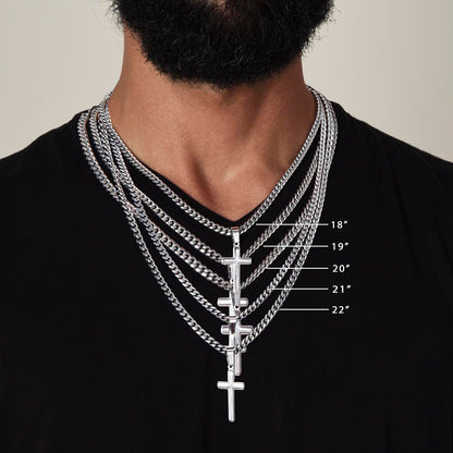 To My Son "I Will Love You Forever" Cross Necklace