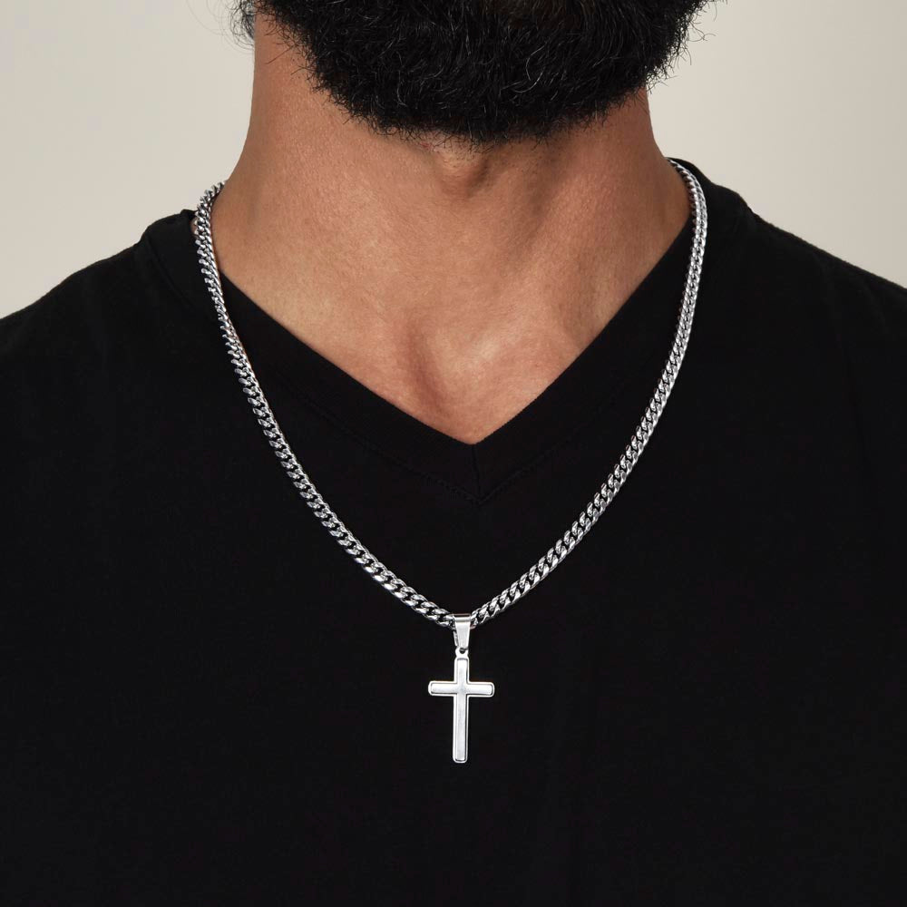 To My Son "I Will Love You Forever" Cross Necklace