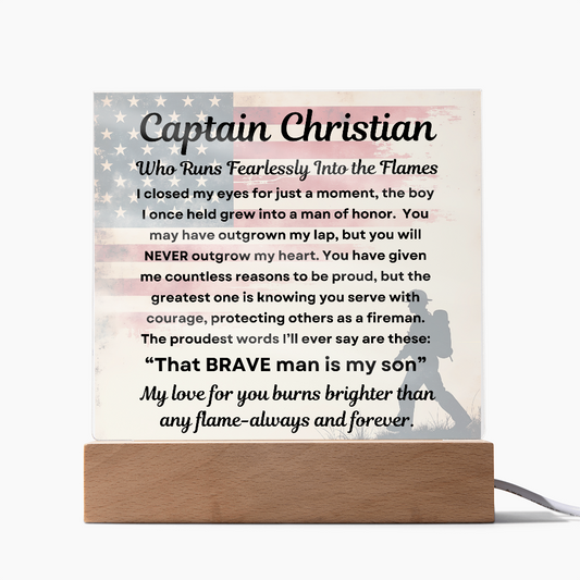 Firefighter's Honor – Clear Acrylic Message Plaque