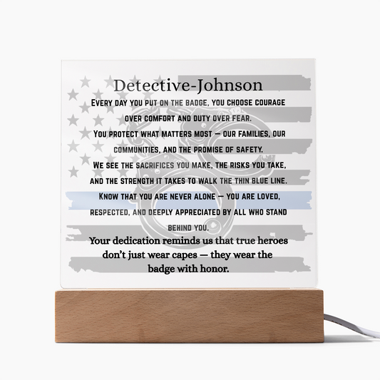 Shield & Service – Police Acrylic Keepsake