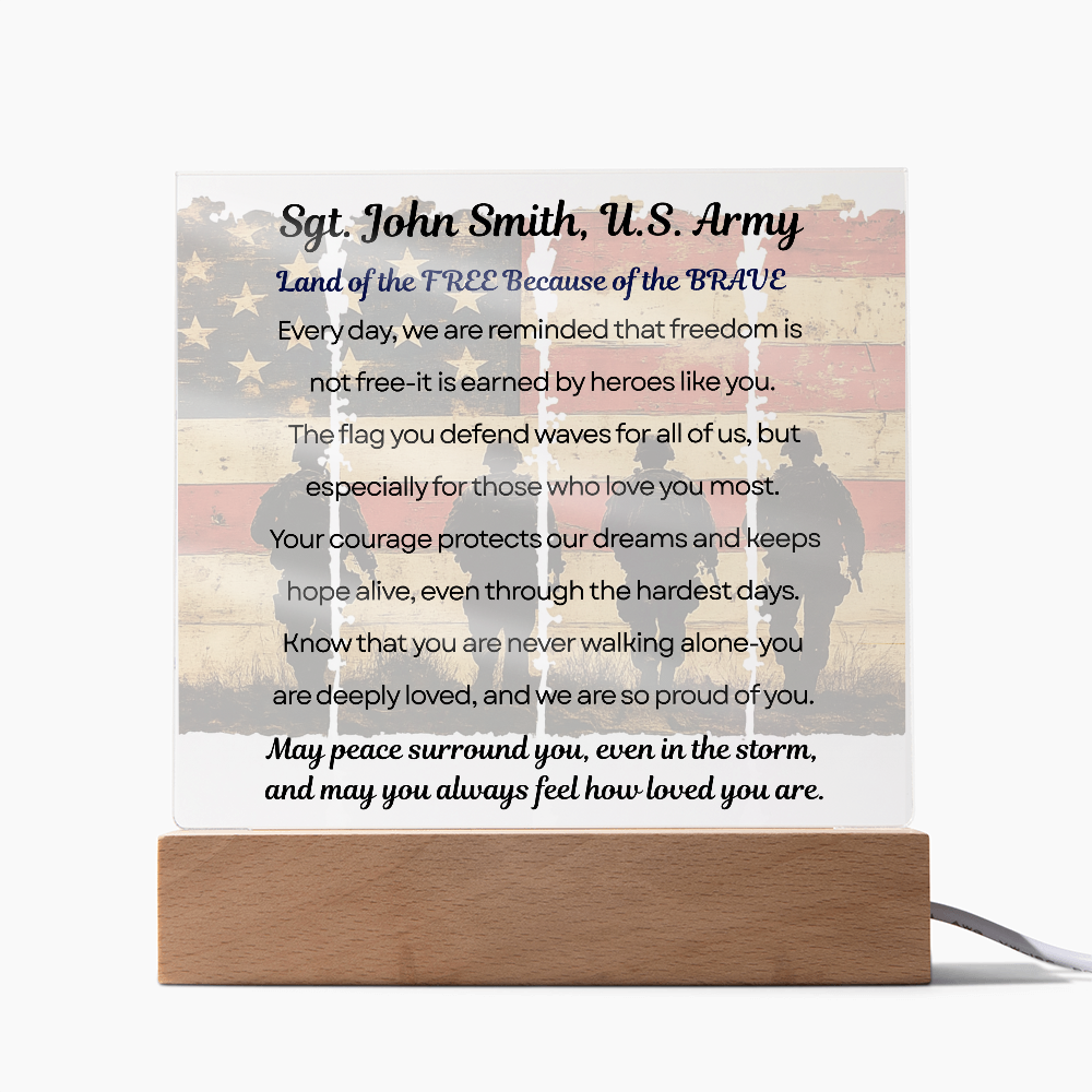 Honor & Duty – Military Message Plaque