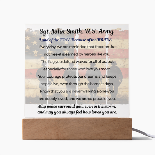 Honor & Duty – Military Message Plaque