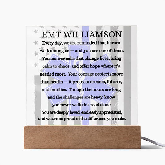 Courage Under Pressure – EMT Acrylic Keepsake