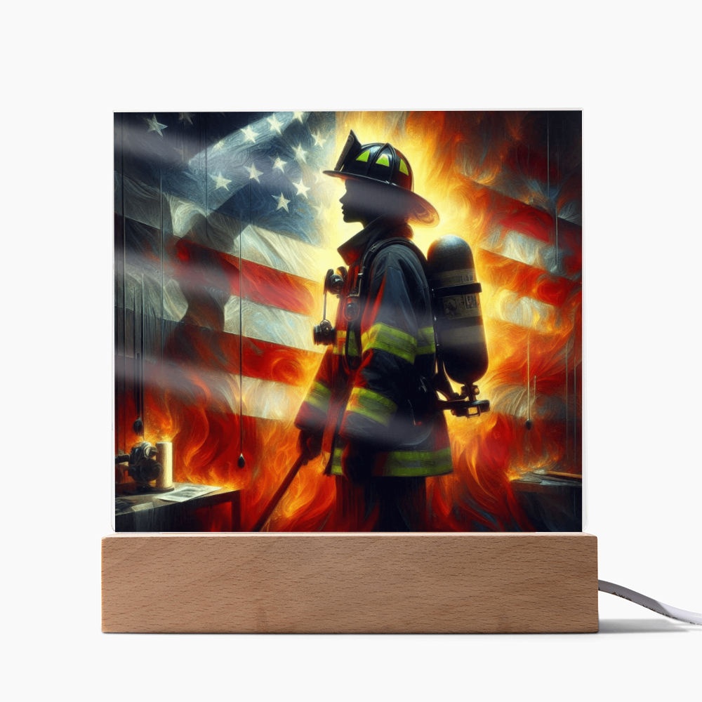 Firewoman acrylic