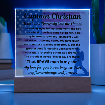 Firefighter's Honor – Clear Acrylic Message Plaque