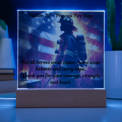 Honor, Heart & Heat – Personalized Firefighter Gift
