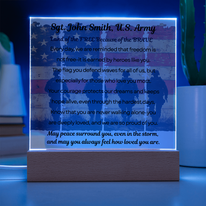 Honor & Duty – Military Message Plaque