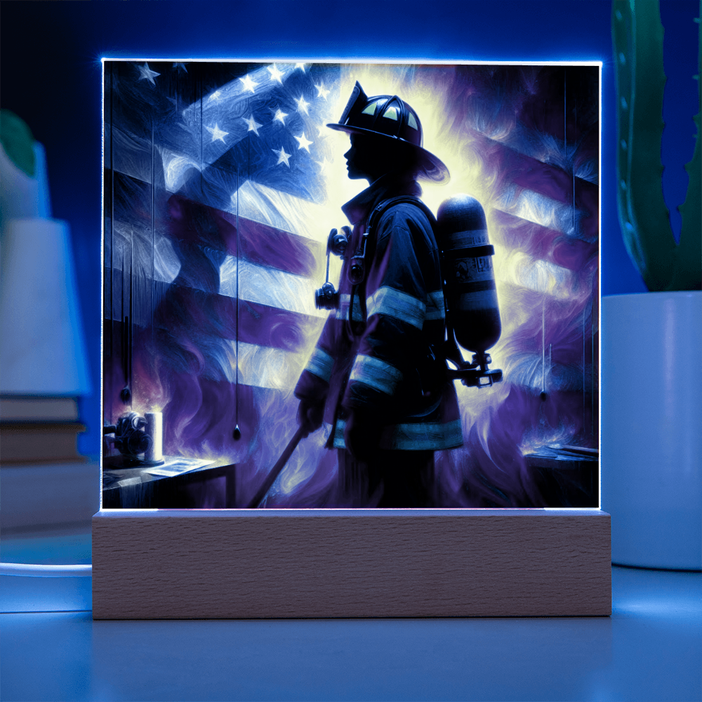 Firewoman acrylic