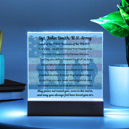 Honor & Duty – Military Message Plaque
