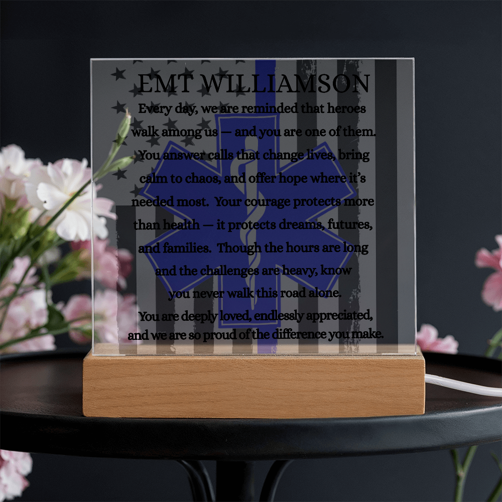 Courage Under Pressure – EMT Acrylic Keepsake