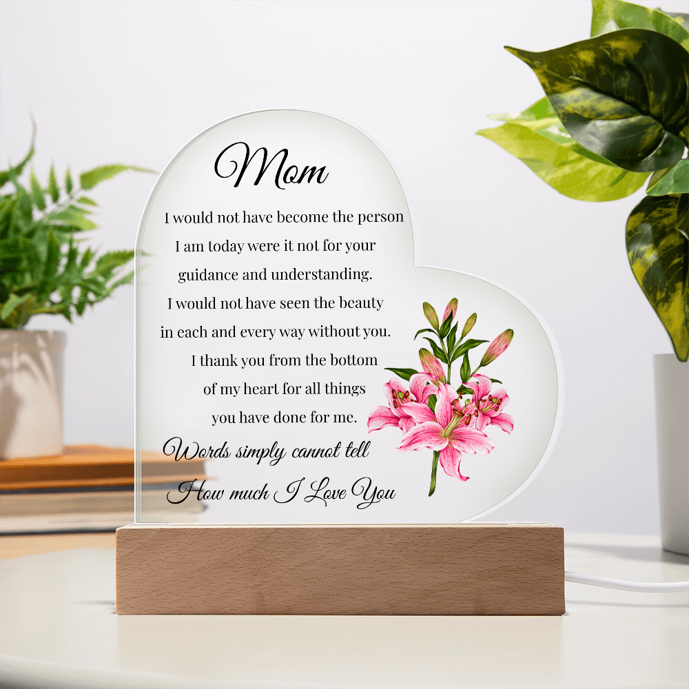 "From the Heart to Mom – Acrylic Flower Gift"