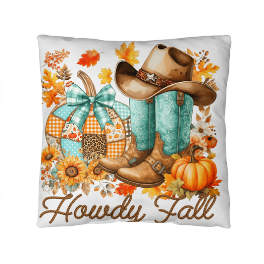 Howdy Fall Western Throw Pillow