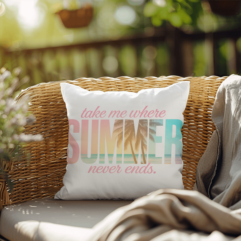 Take Me Where Summer Never Ends Indoor/Outdoor pillow