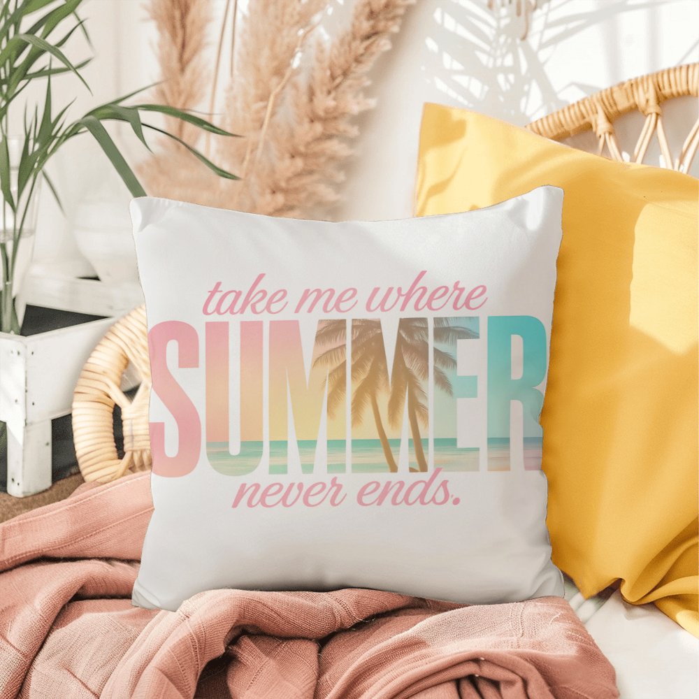 Take Me Where Summer Never Ends Indoor/Outdoor pillow