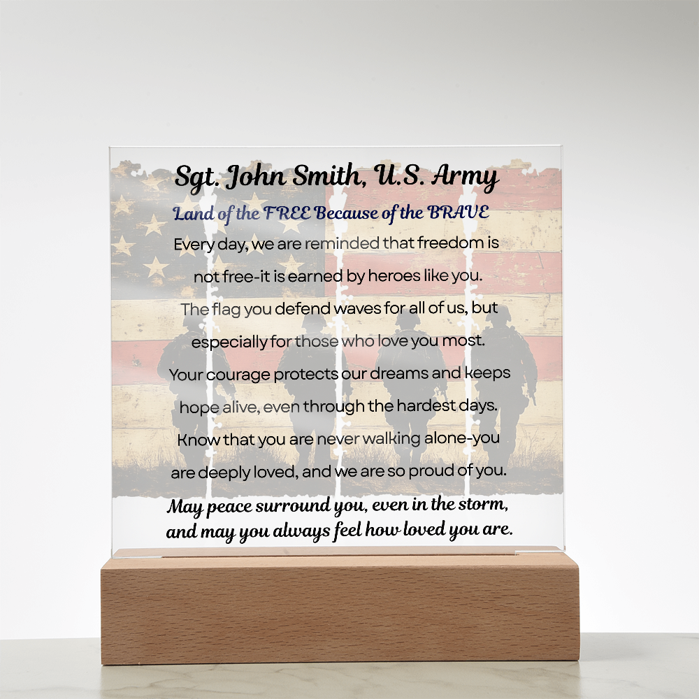 Honor & Duty – Military Message Plaque