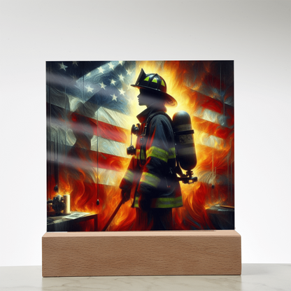 Firewoman acrylic