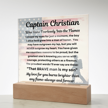 Firefighter's Honor – Clear Acrylic Message Plaque