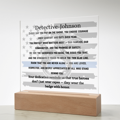 Shield & Service – Police Acrylic Keepsake