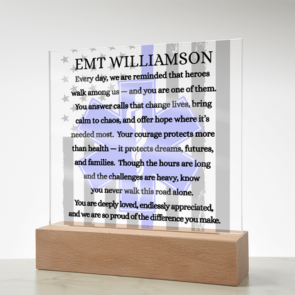 Courage Under Pressure – EMT Acrylic Keepsake