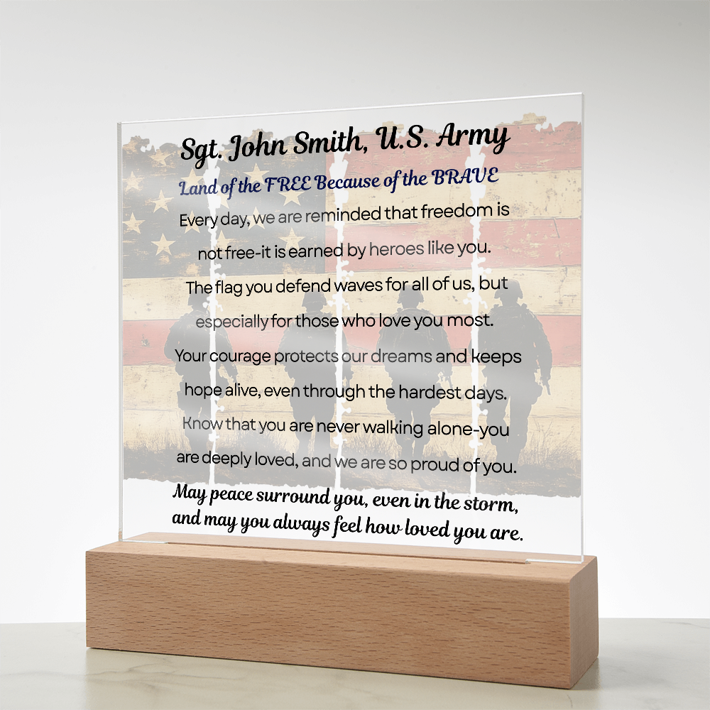 Honor & Duty – Military Message Plaque