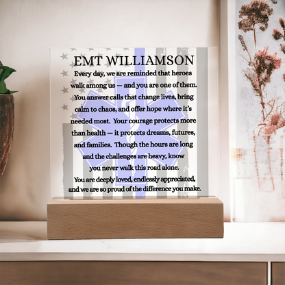 Courage Under Pressure – EMT Acrylic Keepsake