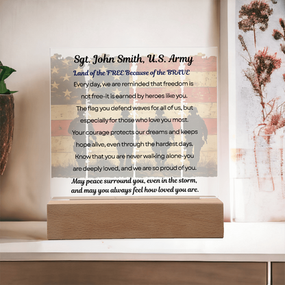 Honor & Duty – Military Message Plaque