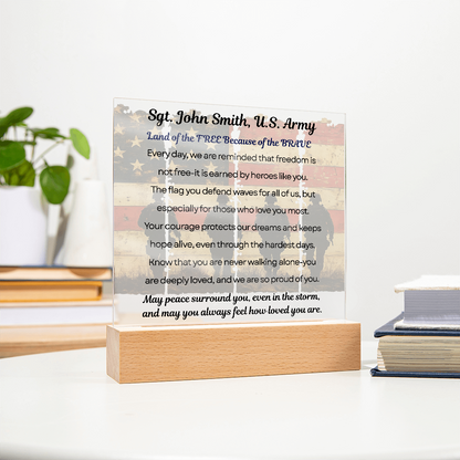 Honor & Duty – Military Message Plaque
