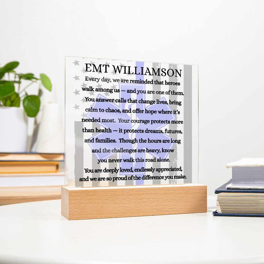 Courage Under Pressure – EMT Acrylic Keepsake