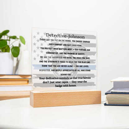 Shield & Service – Police Acrylic Keepsake