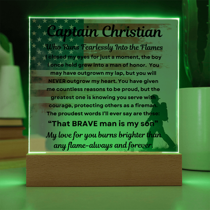 Firefighter's Honor – Clear Acrylic Message Plaque