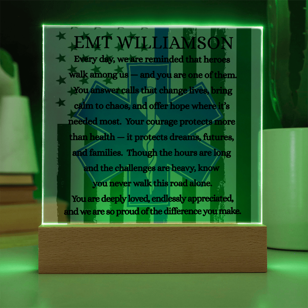 Courage Under Pressure – EMT Acrylic Keepsake
