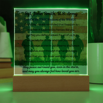 Honor & Duty – Military Message Plaque