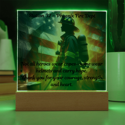 Honor, Heart & Heat – Personalized Firefighter Gift