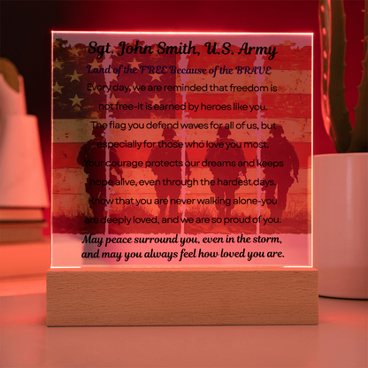 Honor & Duty – Military Message Plaque