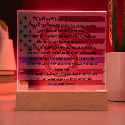 Shield & Service – Police Acrylic Keepsake
