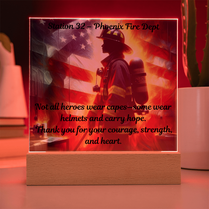 Honor, Heart & Heat – Personalized Firefighter Gift