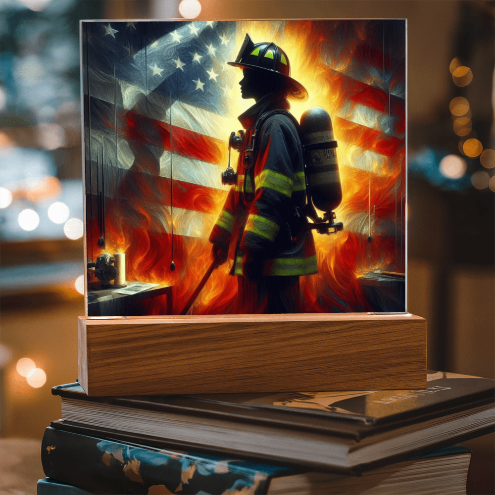 Firewoman acrylic