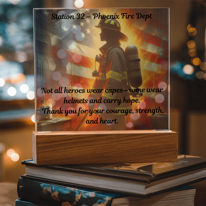 Honor, Heart & Heat – Personalized Firefighter Gift