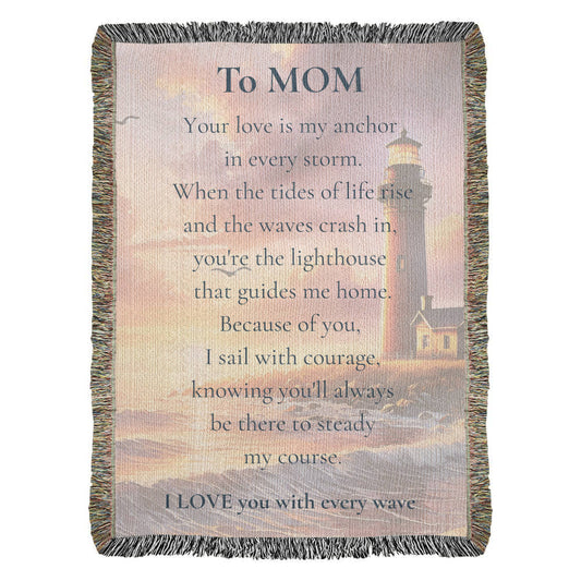 To My Mom-Lighthouse Blanket