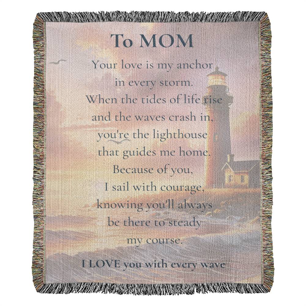 To My Mom-Lighthouse Blanket