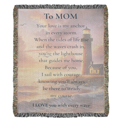 To My Mom-Lighthouse Blanket